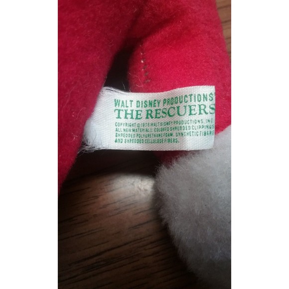 1977 The Rescuers Bernard Mouse Plush Knickerbocker Walt Disney Org. Tag - Picture 4 of 13